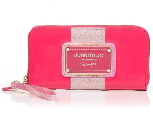 Billetera Juanita Jo Hand Pocket Efecto Charol Mas Lata