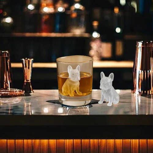 Molde De Hielo Con Diseño De Bulldog Francés, Creativo Para