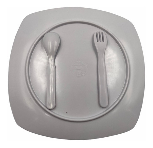 Plato Y Cubiertos Navideños Tigger