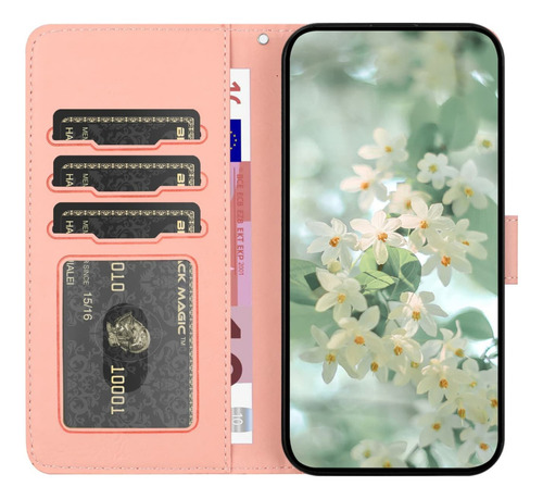 Funda De Piel Para Samsung A06 A16 A05 A15 A25 A35 A55 A14 A24 A34 A13 A12 A32 Con Estampado Floral Estampado, Funda Magnética