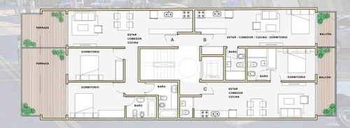 Imagen 6 de 11 de Barrio Naon-balcon Aterrazado-2 Baños
