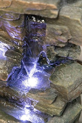 Fuente De Agua De Resina Y Fibra De Vidrio Con Luces Led