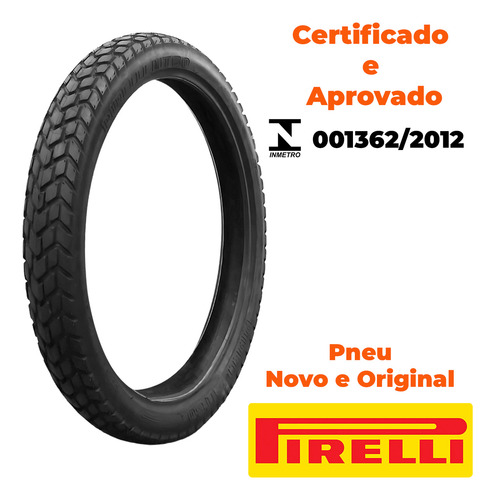 Pneu Dianteiro 90-90-21 Mt60 Uso Com Câmara Pirelli