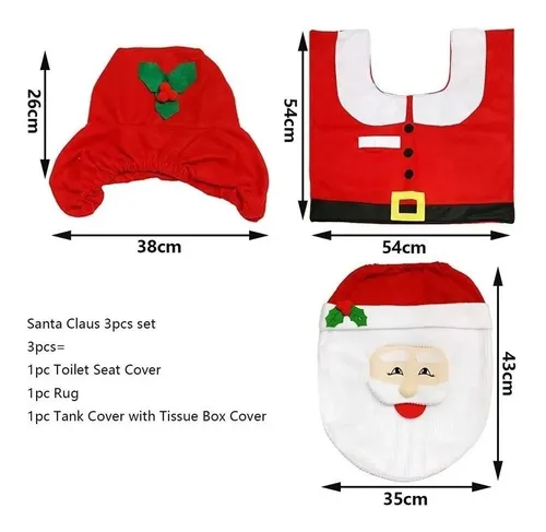 Set Fundas Navidad Baño Decoración Navideña