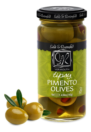 Aceitunas Verdes Rellenas De Pimiento 140 Gramos Para Cóctel