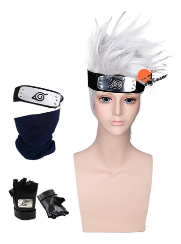 Anime Hatake Kakashi Cosplay - Peluca Plateada