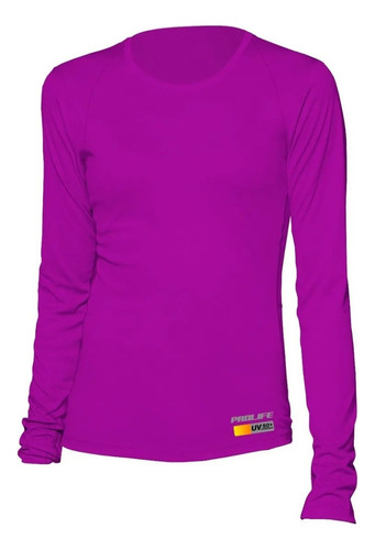 Camisa Feminina Fator 50+ Mangas Longas Esportes Lazer