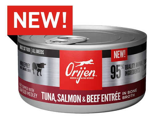 Orijen Tuna, Salmon + Beef Entrée In Bone Broth Wet Cat