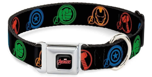 Buckle-down Seatbelt Buckle Dog Collar - Marvel Avengers Sup