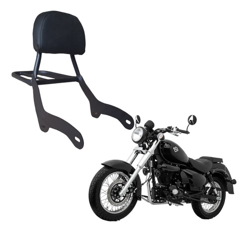 Respaldo Negro Reforzado Mate Nvo Italika Moto Tc 250  