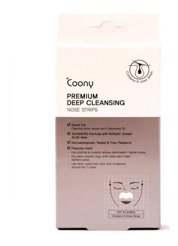 Premium Deep Cleansing Nose Strips Coony Puntos Negros