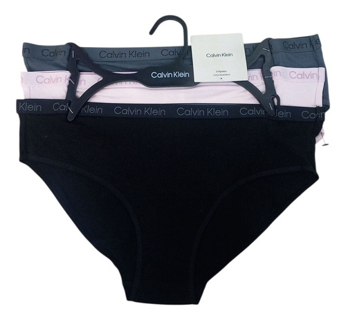 Pack 3 Calzón Bikini Calvin Klein Origin Qp2937x-651 Talla S