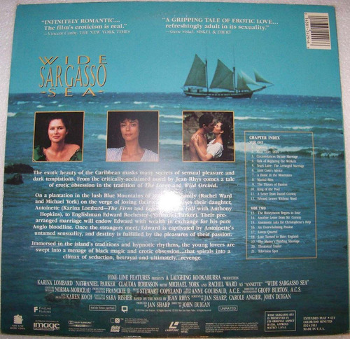 Wide Sargasso Sea Laserdisc Laser Disc Lombard Rachel Ward (Usado)