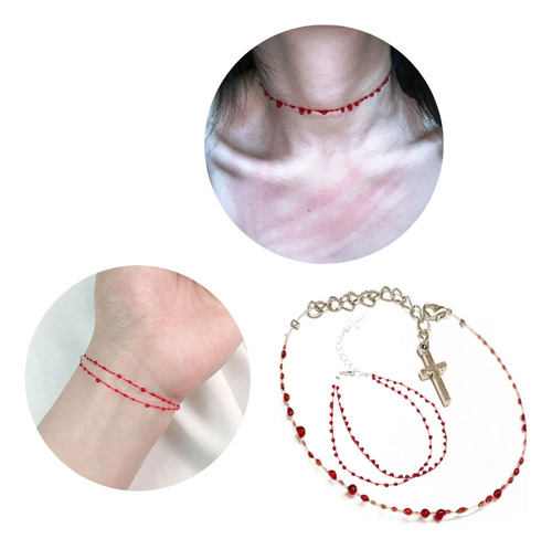 (a) Pulsera Con Forma De Gota De Sangre Roja, Estilo Hip Hop