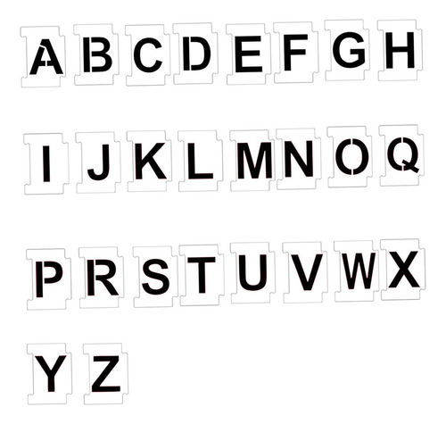 Kit De Plantillas De Pintura, Suministros De 26 Letras.