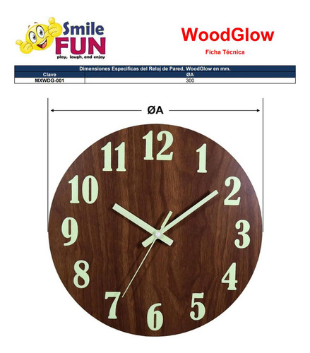 Reloj De Pared Oficina, Mxwdg-001, 30cmø, Analógico, Cuarzo, Fondo Chocolate