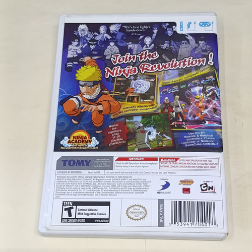 Naruto Clash Of Ninja Revolution Wii (Reacondicionado)