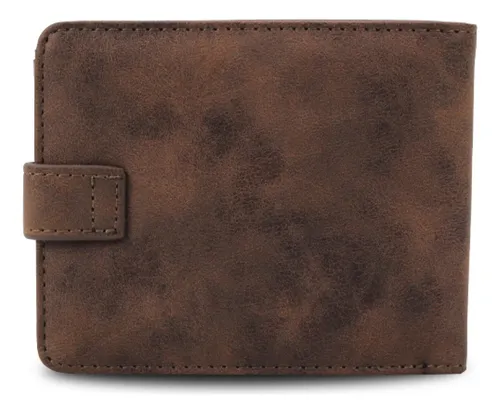 Billetera Cuerina Canvas Hombre Juno Tostado Lincoln's