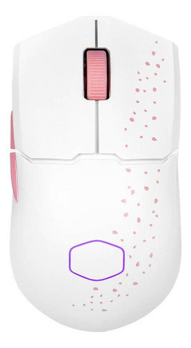 Mouse Gamer Cooler Master Óptico Wireless Mm712 6 Botões Cor Branco e Rosa