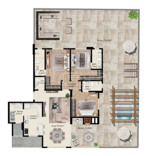 Imagem 15 de 15 de Long Beach Residence 3 Suites Meia Praia Itapema - 3757