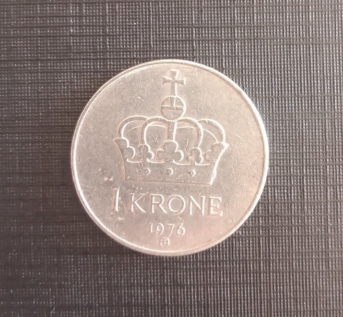 Noruega 1 Coroa Kroner Olav V 1976 M150