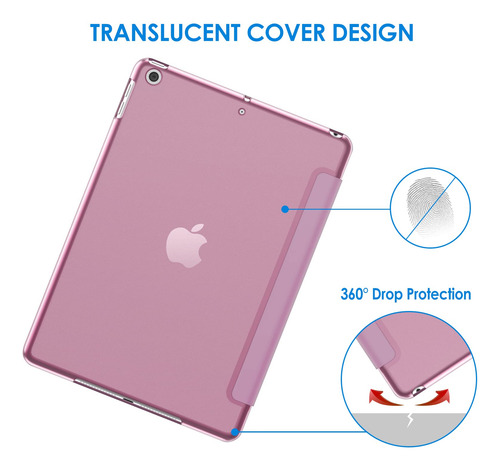 Funda Para iPad 2018/2017, 6/5 Gen Ligera Resistente Rosa