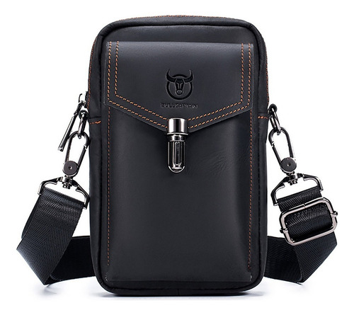 Bolsa Cintura Piel Genuina Hombre For Celular Hasta 7 Inch