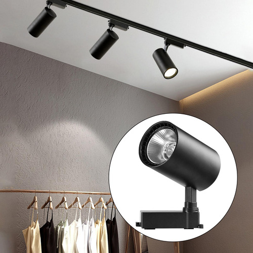 Iluminación De Riel Led 40w Cob Rail Spotlight Lámpara De