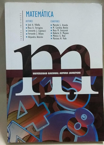 Libro Matemática Universidad Nacional Jauretche