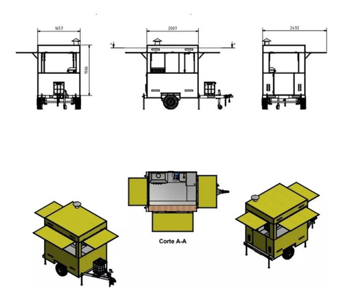 Projeto Food Trailer Lanches Carretinha Reboque 1 Eixo Pdf