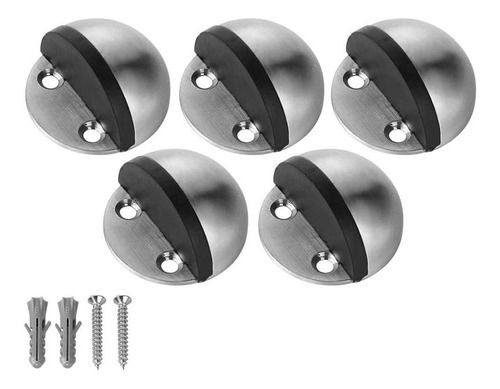 5 Piezas Tope Puerta Piso Acero Inoxidable Soporte Cierre Pu