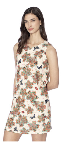 Vestido Estampado Con Volados Moira Mujer Asterisco