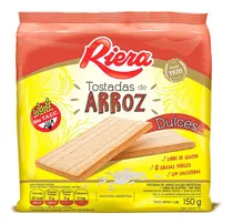 Comprar Tostadas De Arroz Dulces Riera Sin Tacc X 150 Gr X12u Mis A