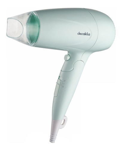 Secadora De Pelo Blanca Decakila Con Mango Plegable De 1600w