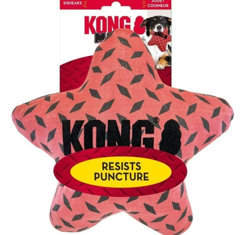 Brinquedo Pelúcia Para Cães Kong Maxx Estrela G - Durável Cor Rosa