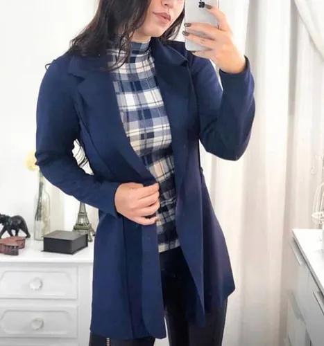 Sobretudo Feminino Azul Claro MercadoLivre