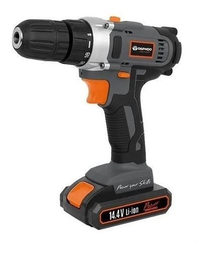 Imagen 2 de 2 de Taladro Atornillador Inalámbrico De 10mm Daewoo Dacd1440 Con Maletín De Transporte