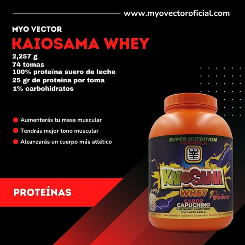Imagen 5 de 5 de Proteina Myovector Kaiosama Whey 5 Lbs