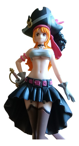 Figura Nami One Piece Red 17 Cm Bootleg Anime Manga C/ Caja