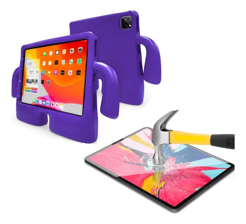 Funda Niños Case + Mica Vidrio iPad Pro 11 4ta Gen A2759