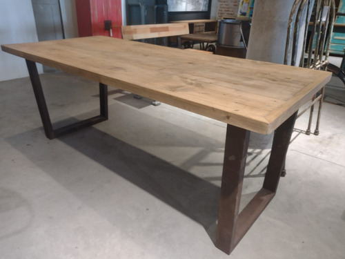 Imagen 6 de 9 de Mesa De Comedor Estilo Industrial Base Hierro Oxido