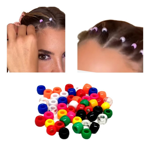 Anillos Para Puntas De Trenzas Y Peinados Multicolor