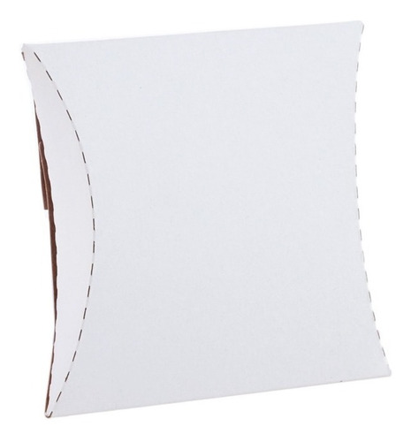 50 Cajitas Almohada 13x13.5x3 Armables Cartón Caple Regalos Blanco