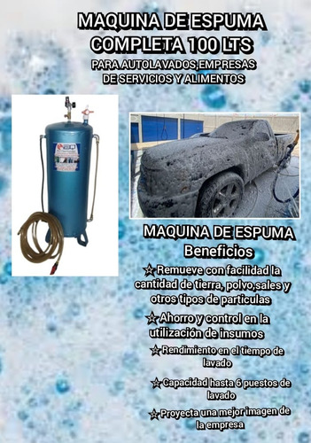 Maquina De Espuma Para Autolavado 100lts Completa
