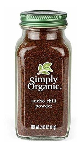 Simplemente Orgánica Ancho Polvo De Chile, Certified Organic