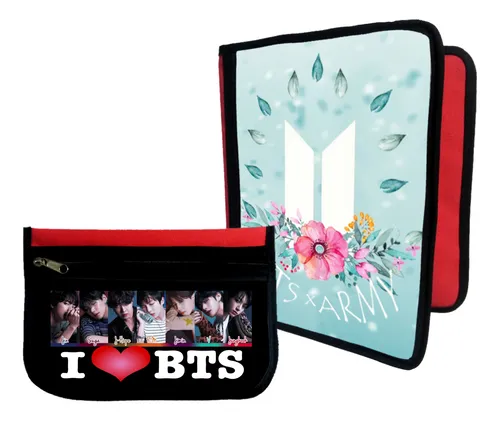 comprar Combo Carpeta + Cartuchera Bts K-pop #228