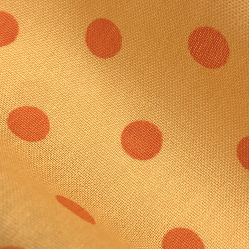 Tela Algodón Lunares - 1,5 M. De Ancho Naranja Rígido