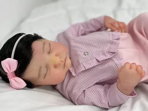 Bebe Reborn Menina Dormindo Realista Pronta Entrega