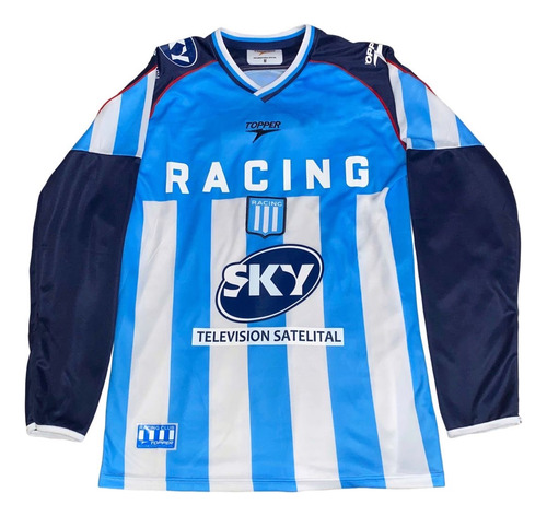 Camiseta De Racing Campeon 2001 Topper Retro Manga Larga