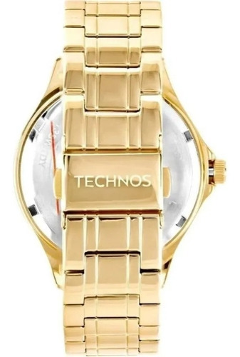Relógio Technos Masculino Analogico 1s13bwtdy/4p Dourado Fundo Preto